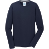 Custom Port & Co Long Sleeve Performance Blend Tee. Deep Navy Blue