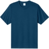Custom Port & Co Heather Performance Tee Vintage Sapphire Blue