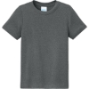 Custom Port & Co Youth Heather Performance Tee Metal Gray Heather