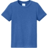 Custom Port & Co Youth Heather Performance Tee True Royal Blue Heather