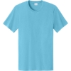 Custom Port & Co Easy Cotton Tee Aquatic Blue Back