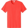 Custom Port & Co Easy Cotton Tee Neon Electric Coral