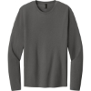 Custom Port & Co Easy Cotton Long Sleeve Tee Charcoal Gray