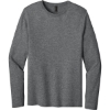 Custom Port & Co Easy Cotton Long Sleeve Tee Graphite Heather Gray