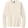 Custom Port & Co Easy Cotton Long Sleeve Tee Natural Beige