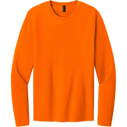 Custom Port & Co Easy Cotton Long Sleeve Tee S. Orange