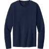 Custom Port & Co Easy Cotton Long Sleeve Tee True Navy Blue
