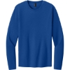 Custom Port & Co Easy Cotton Long Sleeve Tee True Royal Blue
