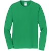 Custom Port & Co Long Sleeve Fan Favorite Tee. Athletic Kelly Green