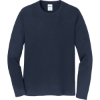 Custom Port & Co Long Sleeve Fan Favorite Tee. Deep Navy Blue