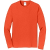 Custom Port & Co Long Sleeve Fan Favorite Tee. Orange