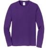 Custom Port & Co Long Sleeve Fan Favorite Tee. Team Purple
