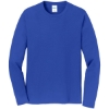 Custom Port & Co Long Sleeve Fan Favorite Tee. True Royal Blue