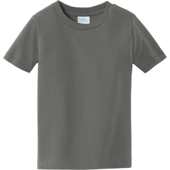 Custom Port & Co Toddler Fan Favorite Tee. Charcoal