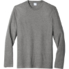 Custom Port & Co Long Sleeve Fan Favorite Blend Tee. Graphite Gray Heather