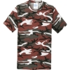 Custom Port & Co Core Cotton Camo Tee. Red Camo