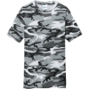 Custom Port & Co Core Cotton Camo Tee. Winter Camo White/Gray