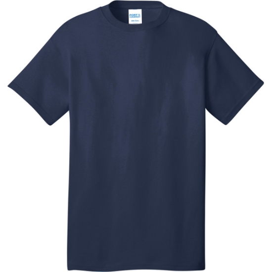 Custom Port & Co Core Cotton DTG Tee Navy Blue