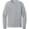 Custom Port & Co Long Sleeve Core Cotton Tee. Athletic Heather Gray