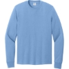 Custom Port & Co Long Sleeve Core Cotton Tee. Carolina Blue