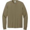 Custom Port & Co Long Sleeve Core Cotton Tee. Coyote Brown