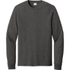 Custom Port & Co Long Sleeve Core Cotton Tee. Dark Hthr Grey