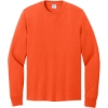 Custom Port & Co Long Sleeve Core Cotton Tee. Orange