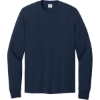 Custom Port & Co Long Sleeve Core Cotton Tee. True Navy Blue
