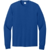 Custom Port & Co Long Sleeve Core Cotton Tee. True Royal Blue