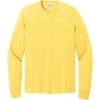 Custom Port & Co Long Sleeve Core Cotton Tee. Yellow