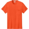 Custom Port & Co Core Cotton Pocket Tee. Orange