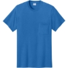 Custom Port & Co Core Cotton Pocket Tee. Royal Blue