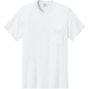 Custom Port & Co Core Cotton Pocket Tee. White