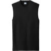 Custom Port & Co Core Cotton Sleeveless Tee. Jet Black