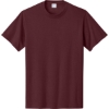 Custom Port & Co Tall Core Cotton Tee Athletic Maroon Red
