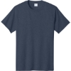Custom Port & Co Tall Core Cotton Tee Heather Navy Blue