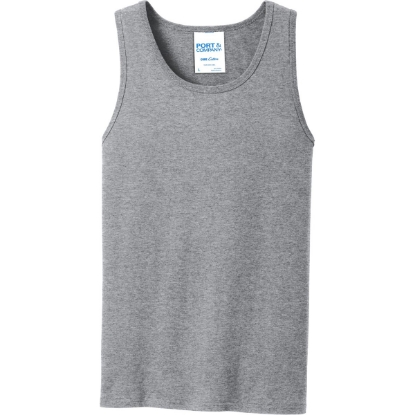 Custom Port & Co Core Cotton Tank Top. Athletic Heather Gray