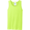 Custom Port & Co Core Cotton Tank Top. Neon Yellow