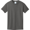 Custom Port & Co Youth Core Cotton Tee. Charcoal Gray