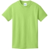 Custom Port & Co Youth Core Cotton Tee. Lime Green