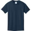 Custom Port & Co Youth Core Cotton Tee. Navy Blue