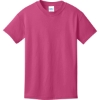 Custom Port & Co Youth Core Cotton Tee. Sangria Red