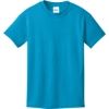 Custom Port & Co Youth Core Cotton Tee. Sapphire Blue