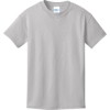 Custom Port & Co Youth Core Cotton Tee. Silver