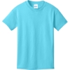 Custom Port & Co Youth Core Cotton Tee. Tidal Wave Blue