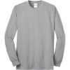 Custom Port & Co Long Sleeve Core Blend Tee. Ash