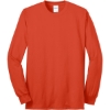 Custom Port & Co Long Sleeve Core Blend Tee. Orange