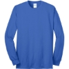 Custom Port & Co Long Sleeve Core Blend Tee. Royal Blue