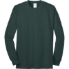 Custom Port & Co Tall Long Sleeve Core Blend Tee. Dark Green