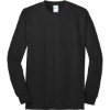 Custom Port & Co Tall Long Sleeve Core Blend Tee. Jet Black